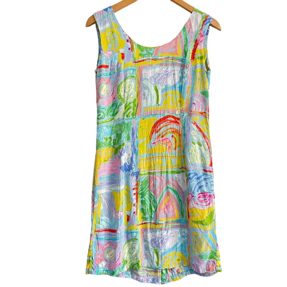 Jams World Vintage Dress 7 Juniors Abstract Pastel Sheath